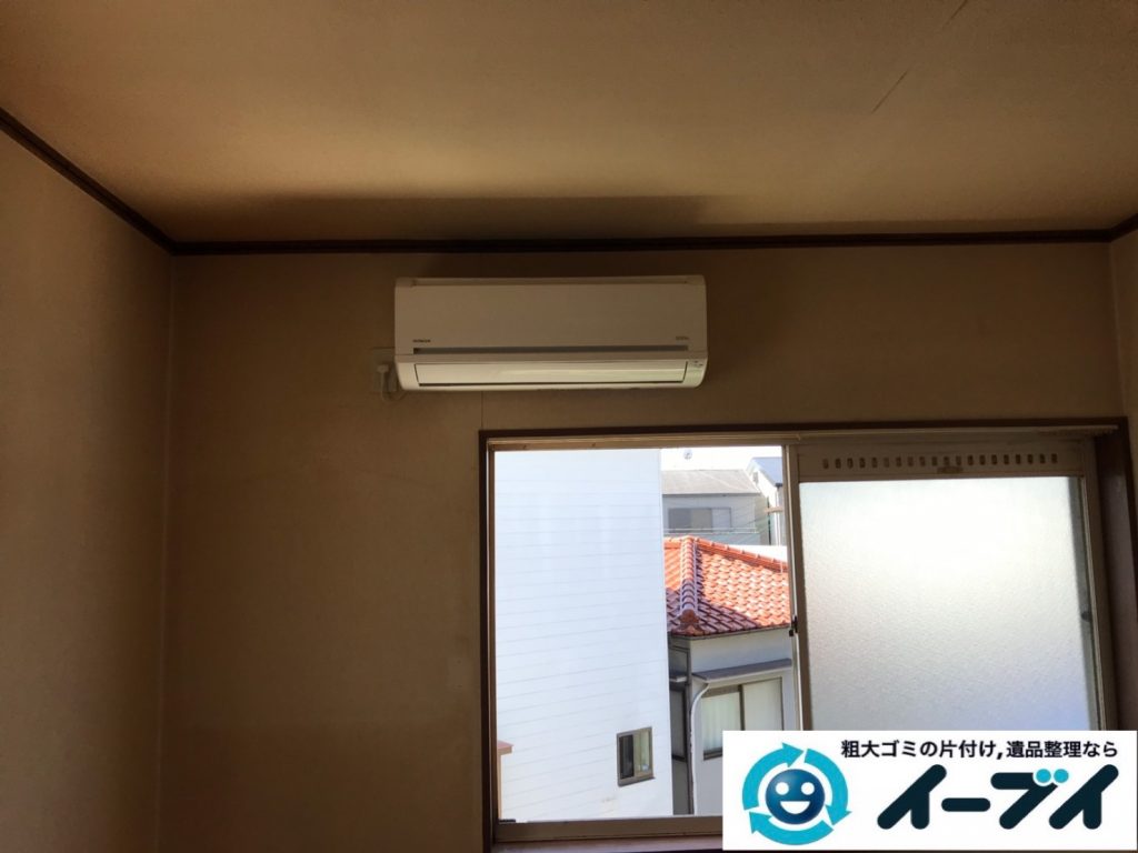 2019年11月4日大阪府東大阪市でタンスの大型家具、エアコンの家電処分の不用品回収。写真1