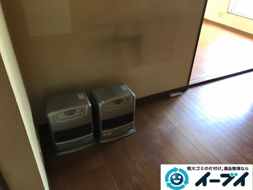 2019年11月1日大阪府東大阪市でエアコンや石油ファンヒーターの不用品回収。写真3