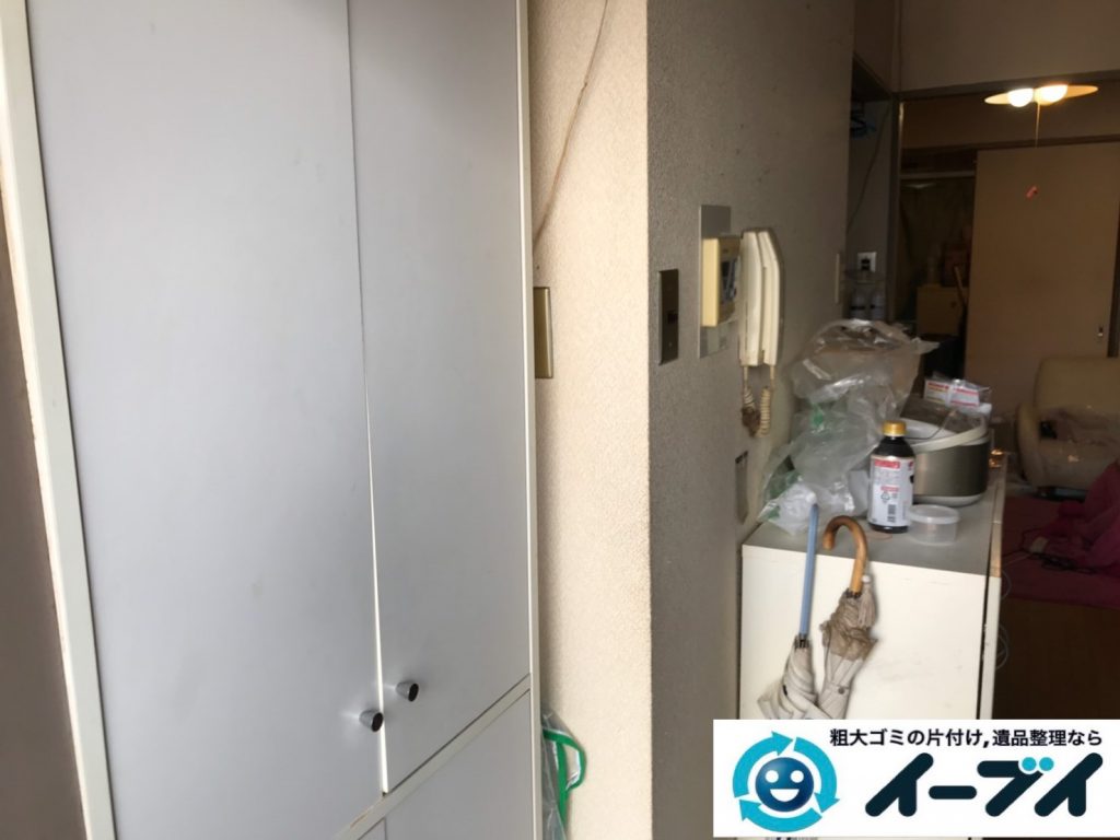 2019年12月3日大阪府河内長野市で引越しに伴い、冷蔵庫の大型家電、ソファの大型家具の不用品回収。写真3