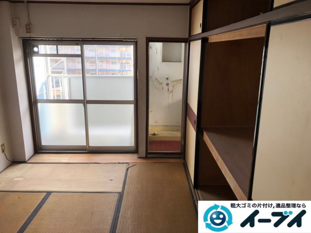 2020年8月11日大阪府堺市南区で退去に伴い、お家の家財道具を一式処分させていただきました。写真1