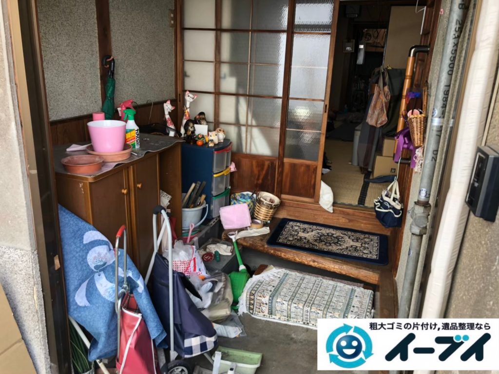 2020年8月12日大阪府大阪市中央区で引越しに伴い、お家の引っ越しゴミや残置物を不用品回収させていただきました。写真1