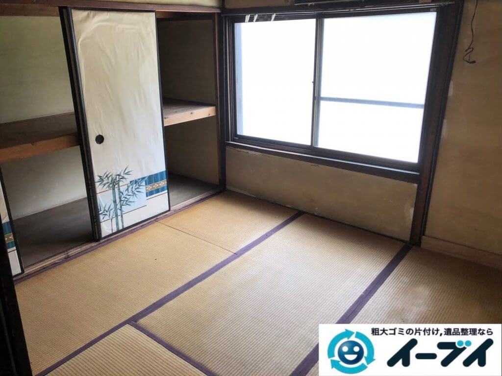 2020年9月16日大阪府大阪市鶴見区で長年住んだお家の家財道具の不用品回収。写真1
