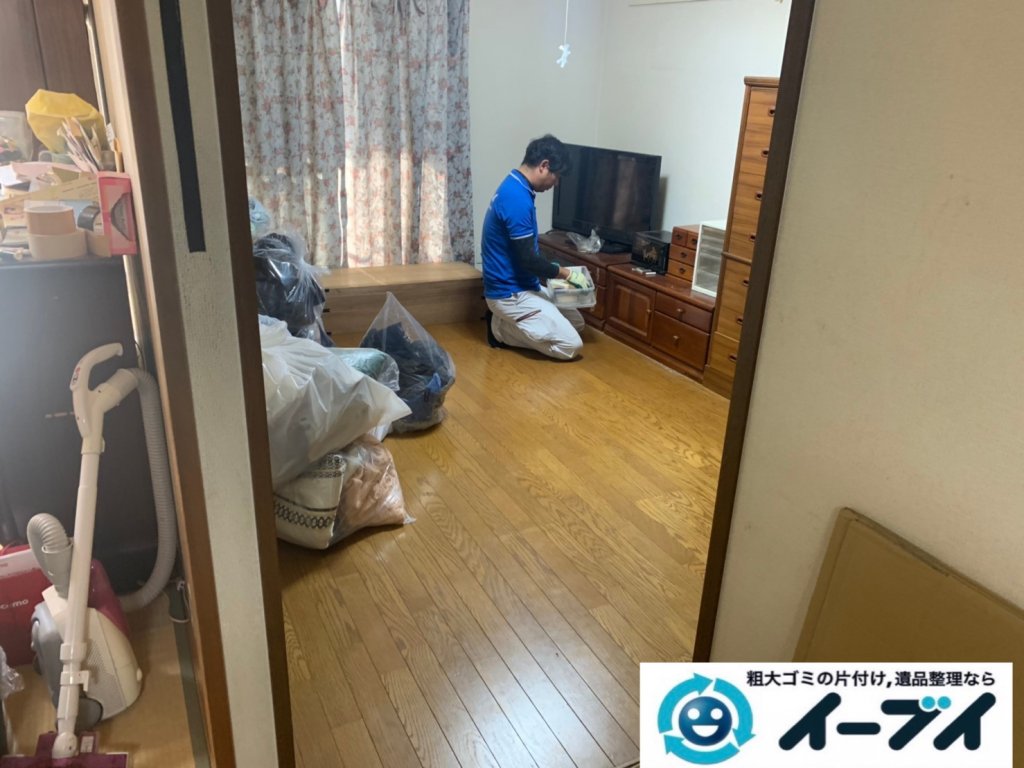 2020年10月20日大阪府河内長野市で遺品整理に伴い、箪笥の大型家具などお家の家財道具を一式処分させていただきました。写真2