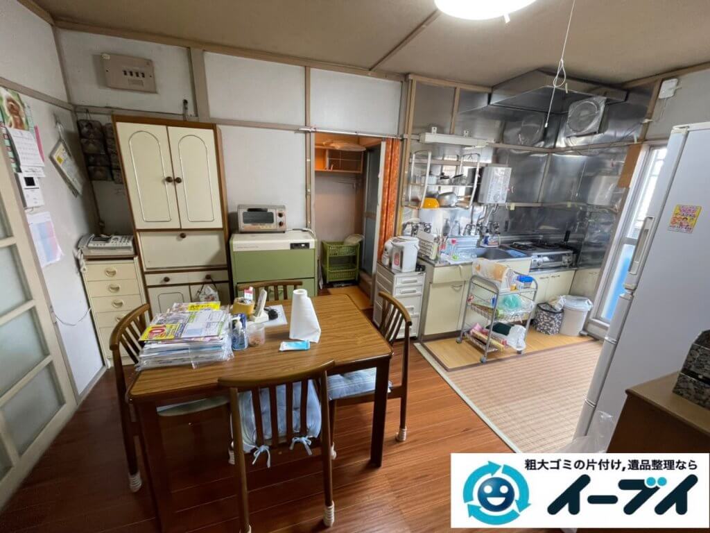2021年3月20日大阪府和泉市で施設に入居するため、お家の家財道具を一式処分させていただきました。写真1