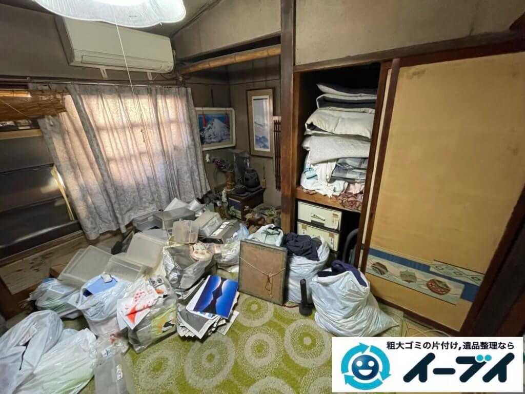 2021年4月24日大阪府堺市南区でモノやゴミが散乱したお部屋やお庭の不用品回収。写真1