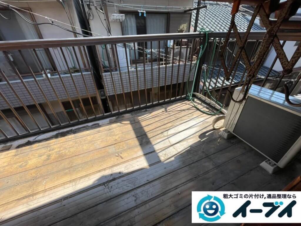 2021年4月24日大阪府堺市南区でモノやゴミが散乱したお部屋やお庭の不用品回収。写真4
