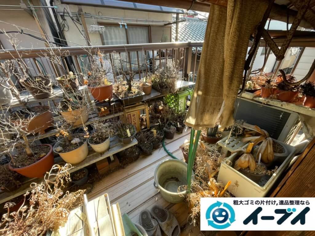 2021年4月24日大阪府堺市南区でモノやゴミが散乱したお部屋やお庭の不用品回収。写真6