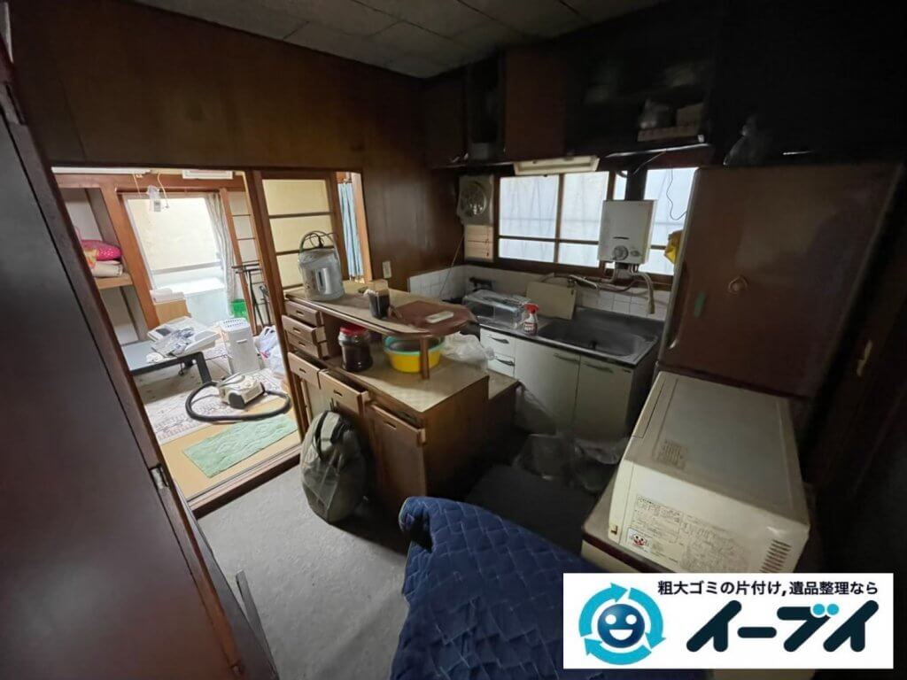 2021年1月13日大阪府柏原市で台所周りの片付けを中心に、大型家具処分の不用品回収もさせていただきました。写真3