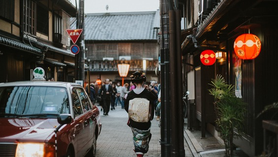 観光地の細街路