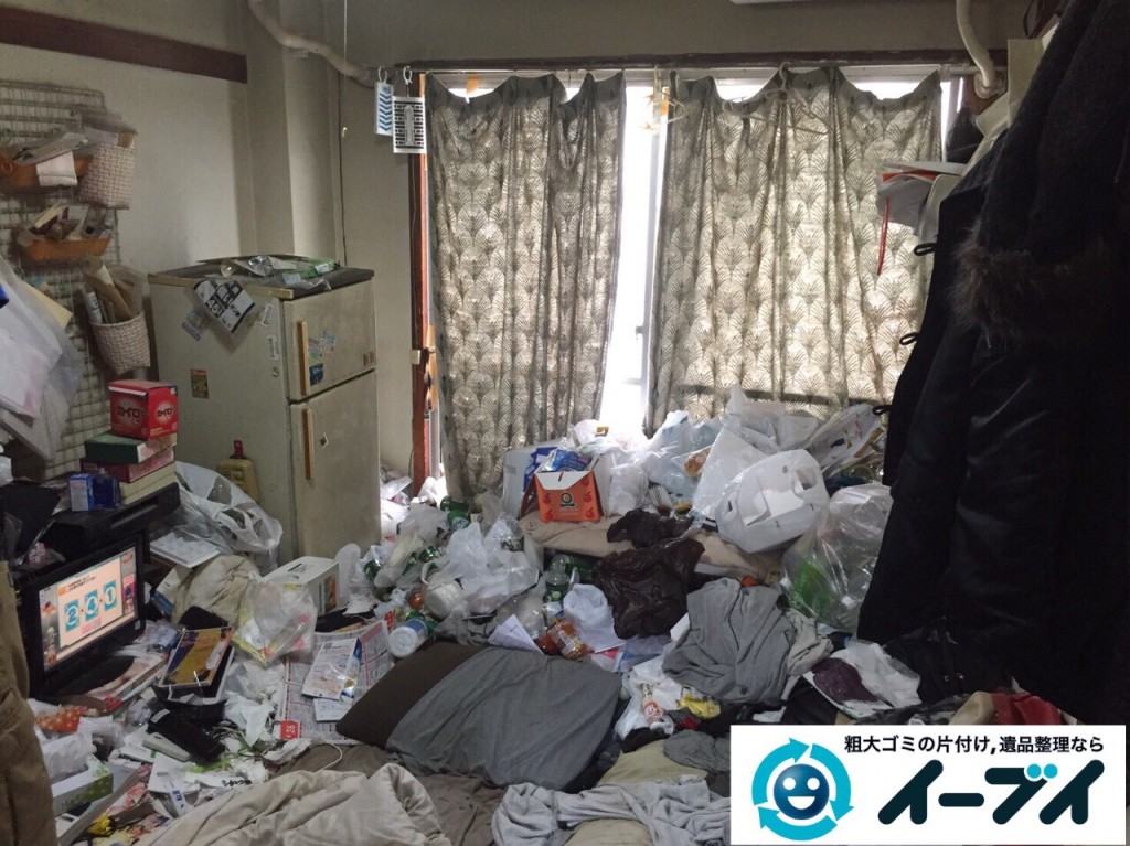9月21日　大阪府大阪市都島区でゴミ屋敷と呼ばれる汚部屋の片付け回収作業をしました。写真4