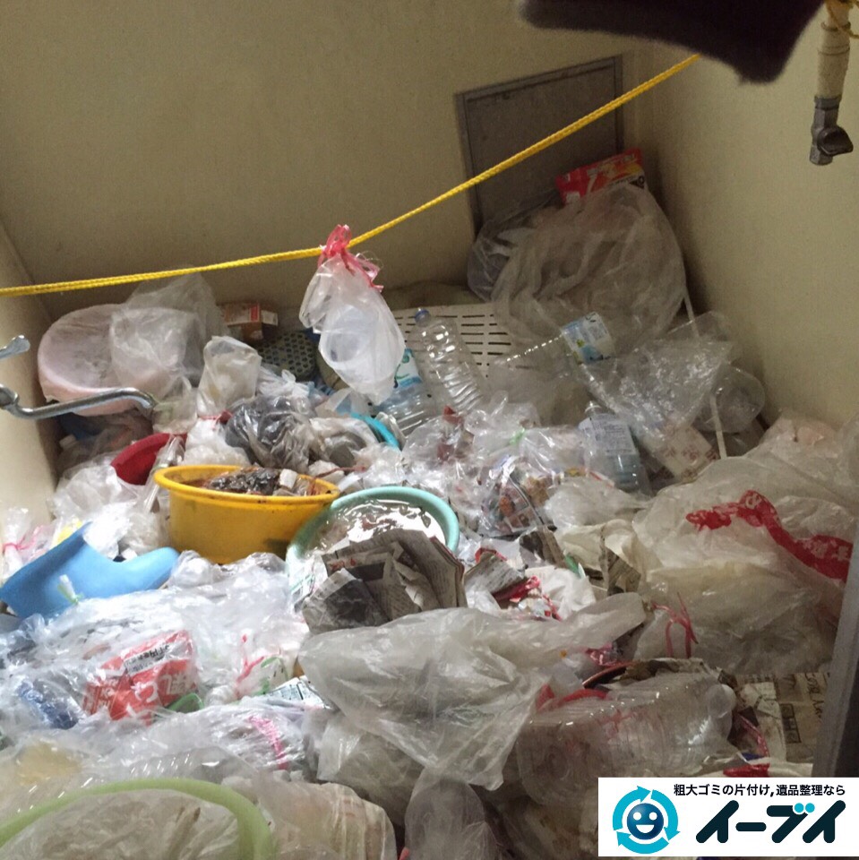 9月9日　大阪府吹田市でマンションの汚部屋状態のゴミ屋敷の片付けをしました。作業写真3