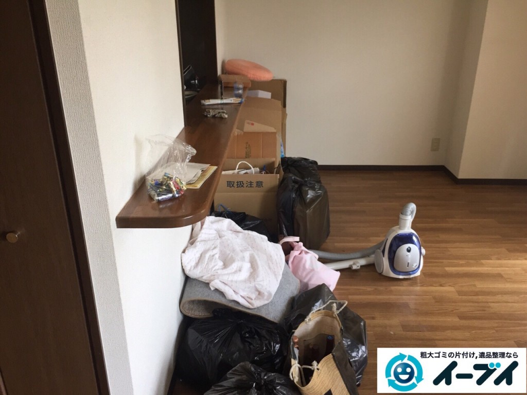 9月17日　大阪府大阪市西区で引越しゴミや掃除機などの粗大ゴミの不用品回収をしました。写真1