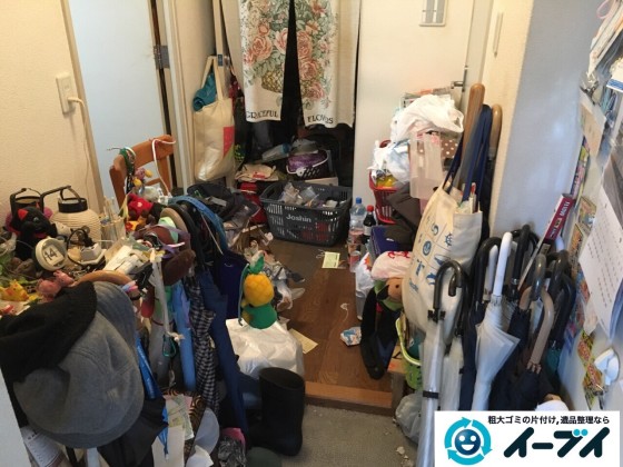 10月20日 大阪府堺市中区で汚部屋状態のゴミ屋敷の片付けをしました。写真1