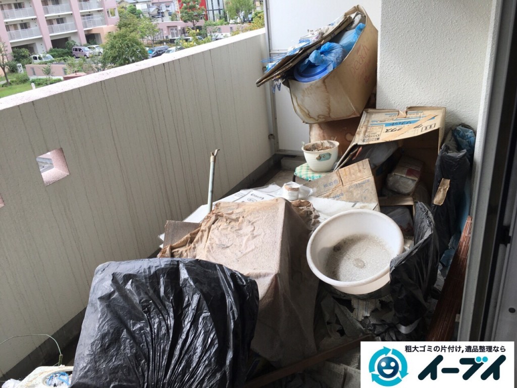 10月19日　大阪府大阪市鶴見区でベランダの植木や廃品の粗大ゴミの不用品回収をしました。写真7