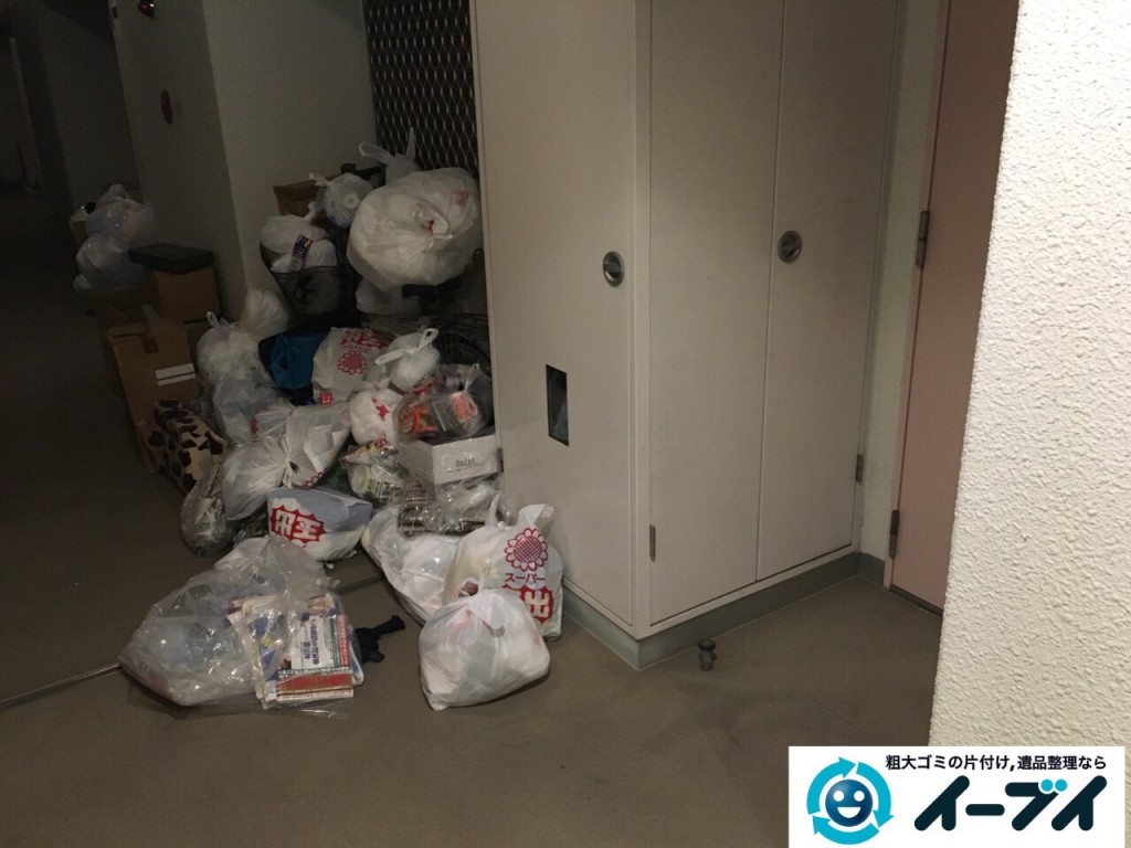 10月19日　大阪府大阪市天王寺区で廊下の自転車や生ゴミの粗大ゴミの不用品回収をしました。写真5