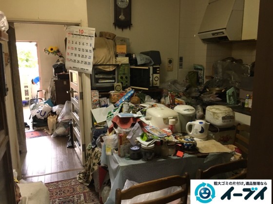 10月25日 大阪府高石市で部屋の片付けに伴う粗大ゴミや家具の不用品回収をしました。写真5
