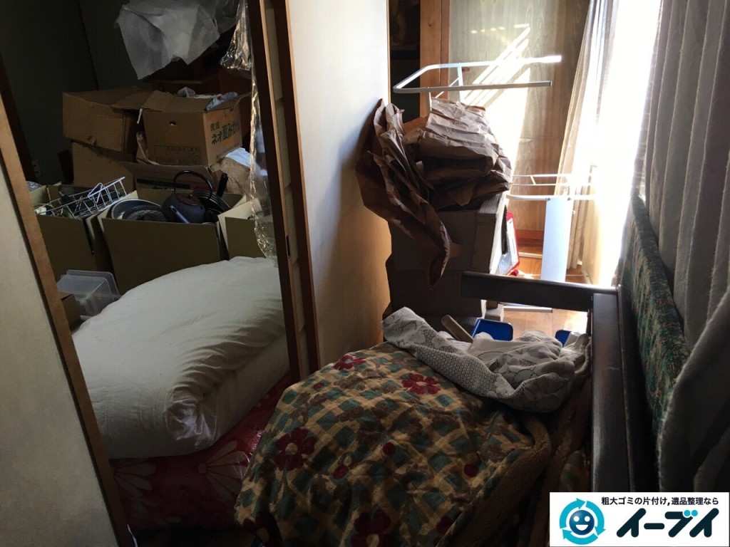 11月22日　大阪府大阪市阿倍野区で遺品整理に伴う家具や布団など粗大ゴミの片付けをしました。写真1