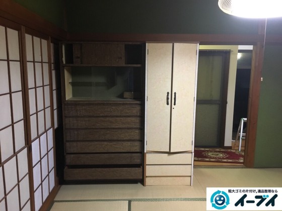 12月22日 大阪府大東市で和タンスや粗大ゴミの不用品回収をしました。写真6