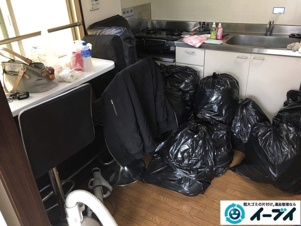 1月10日　大阪府堺市堺区で食器棚や冷蔵庫など家具や粗大ゴミの不用品回収をしました。写真5