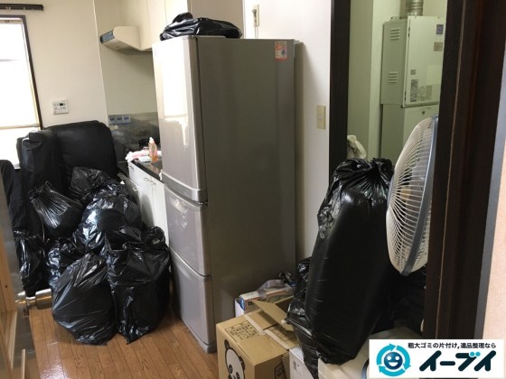 1月10日 大阪府堺市堺区で食器棚や冷蔵庫など家具や粗大ゴミの不用品回収をしました。写真3