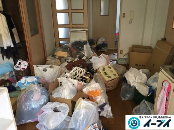 1月14日 大阪府大阪市西淀川区で引越しに際に出たゴミや粗大ゴミ等を丸ごと不用品回収しました。写真2