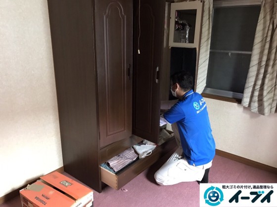 1月8日 大阪府大阪市生野区で婚礼家具や衣類の不用品回収をしました。写真1