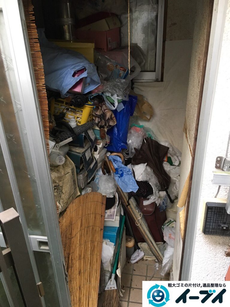 2017年3月26日大阪府大阪市淀川区でゴミ屋敷の生活ゴミや雑ゴミの片付けをしました。写真1