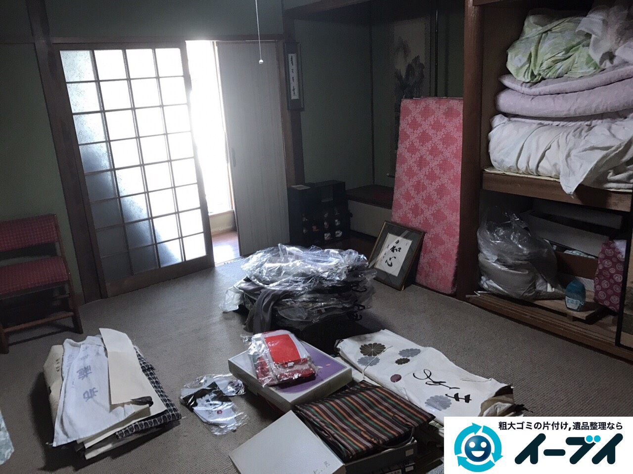 2017年4月4日大阪府箕面市で遺品整理に伴う処分で布団や依頼など片付けました。写真2