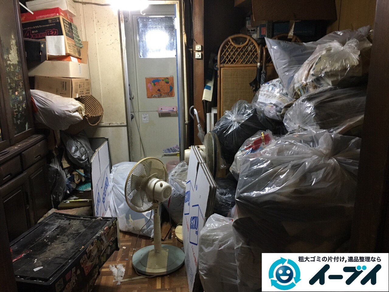 2017年4月19日大阪府大阪市天王寺区で汚部屋状態のゴミ屋敷の片付け処分をしました。写真4