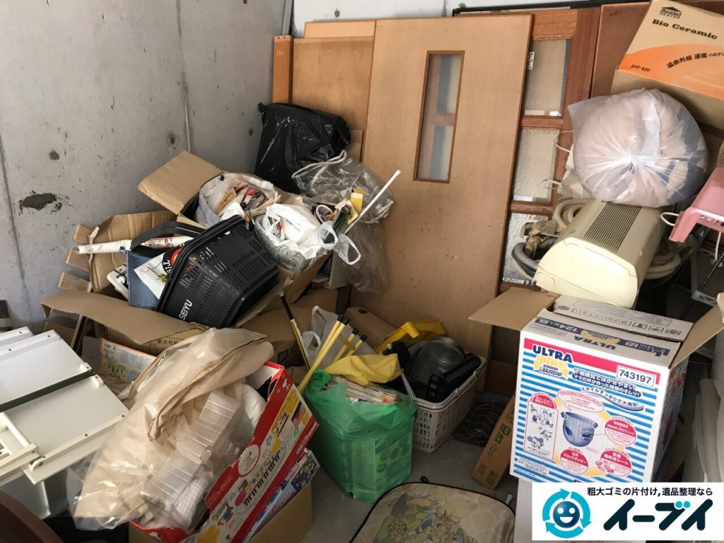2017年5月4日大阪府大阪市生野区でガレージの廃品や生活用品の粗大ゴミの不用品回収をしました。写真3