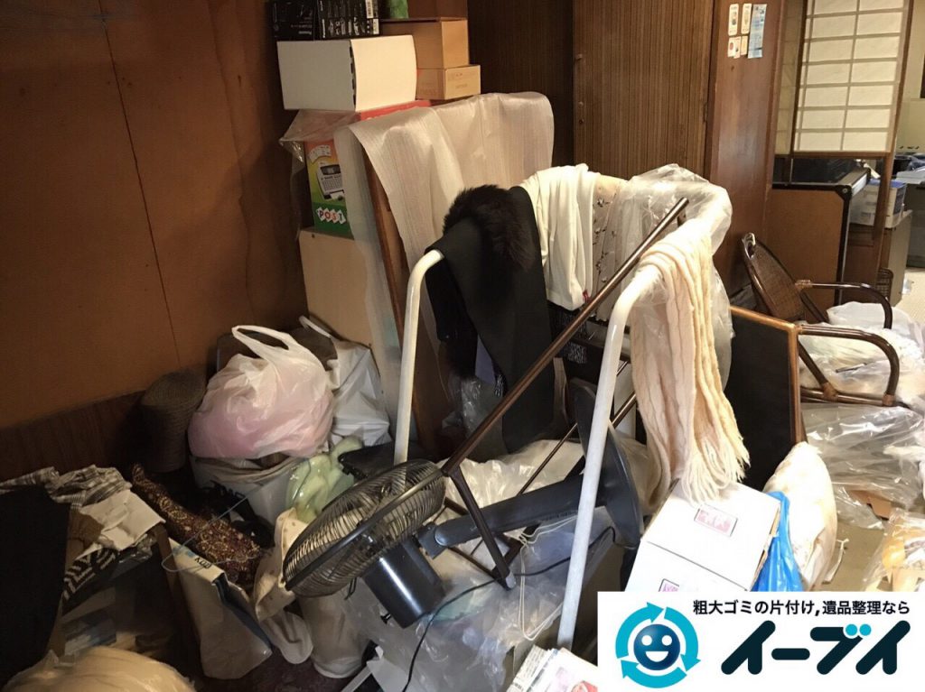 2017年5月22日大阪府大阪市城東区で空き家の室外機や家財道具の不用品回収をしました。写真3