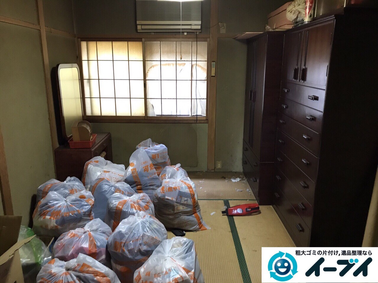2017年6月8日大阪府八尾市で実家の残置物の処分のご依頼をいただき不用品回収を行いました。写真2