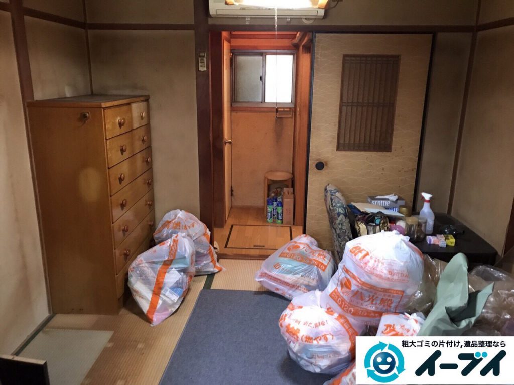 2017年8月17日大阪府八尾市で遺品整理の依頼を受け遺品処分や家具処分をしました。写真1