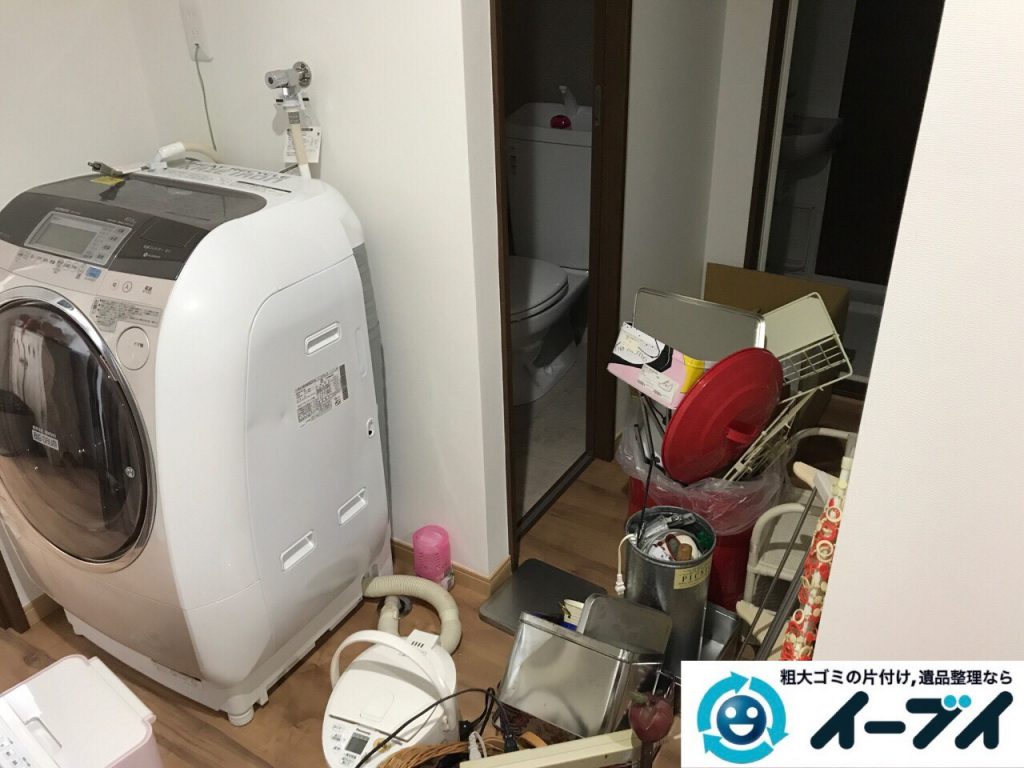 2017年8月22日大阪府東大阪市で洗濯機や家具等の粗大ゴミの不用品回収をしました。写真3