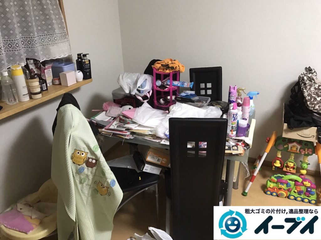 2017年8月11日大阪府枚方市で大掃除に伴い布団や洗濯機の粗大ゴミの不用品回収をしました。写真5