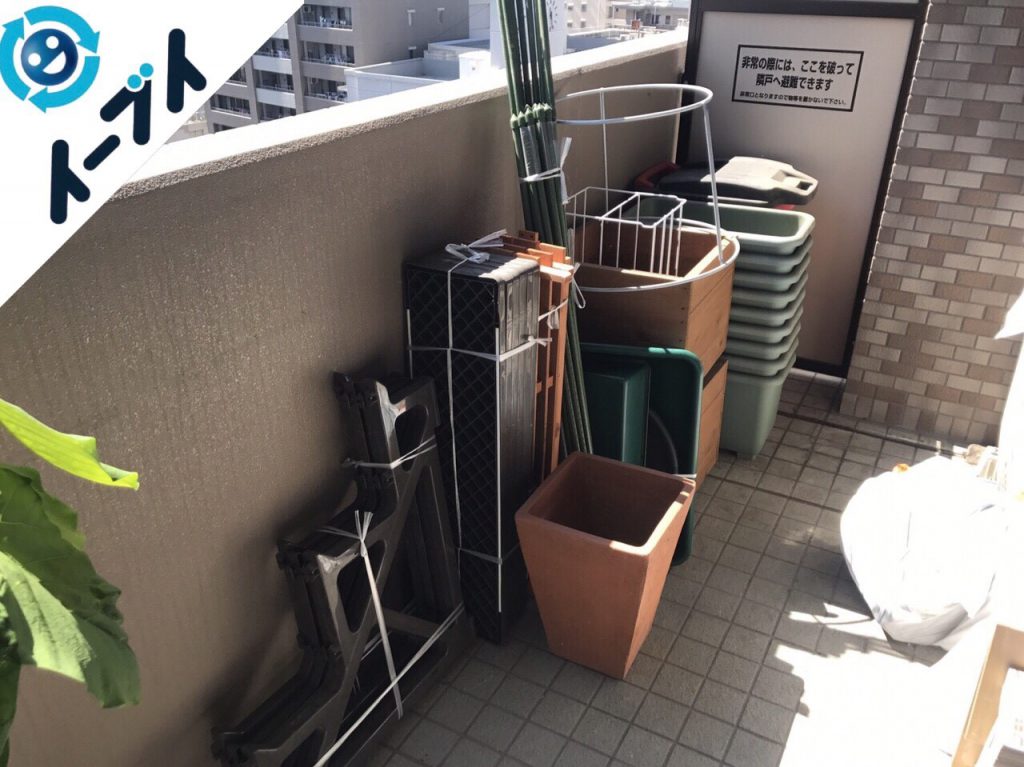 2017年10月27日大阪市天王寺区でベランダの植木鉢やガーデニング用品の不用品回収をしました。写真3