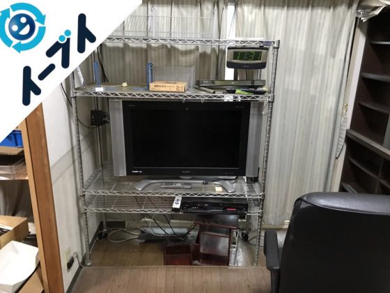 2017年12月21日大阪府大阪市西成区で本棚やテレビなど粗大ゴミの不用品回収をしました。写真2