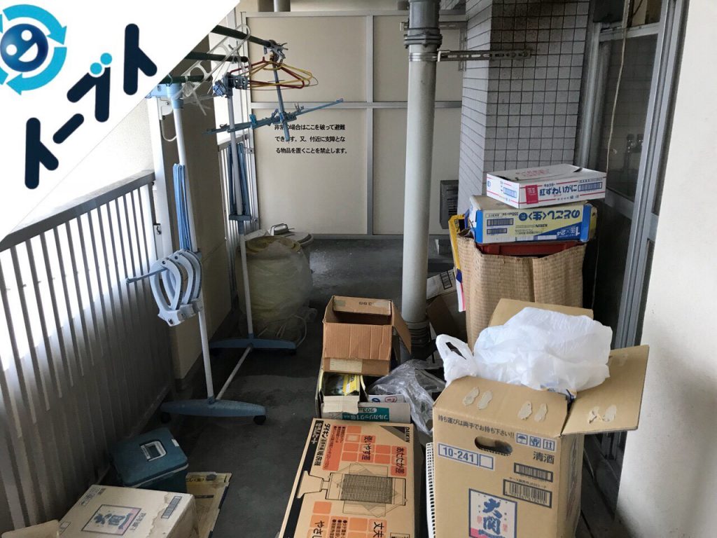 2018年3月18日大阪府大東市で物干し竿やダンボールゴミ等の不用品回収をしました。写真4