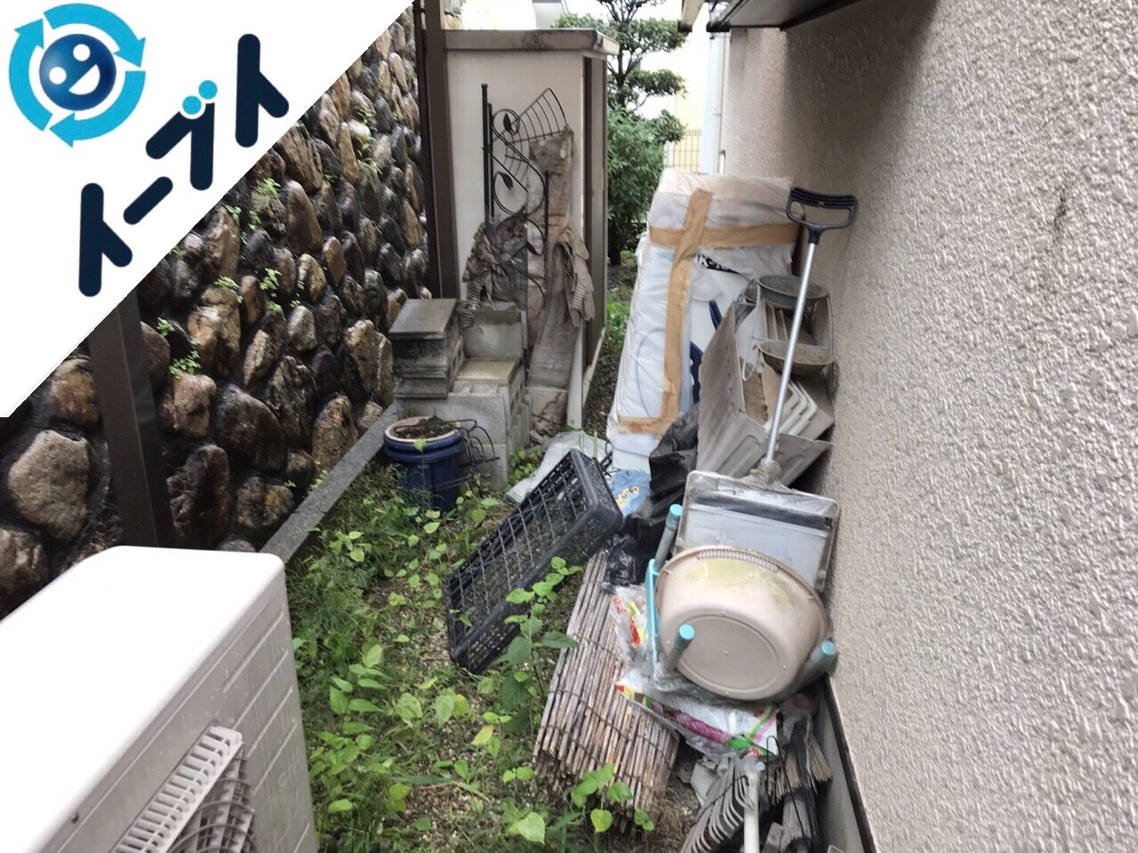 2018年4月2日大阪府摂津市で簾や廃品などの不用品回収をしました。写真1