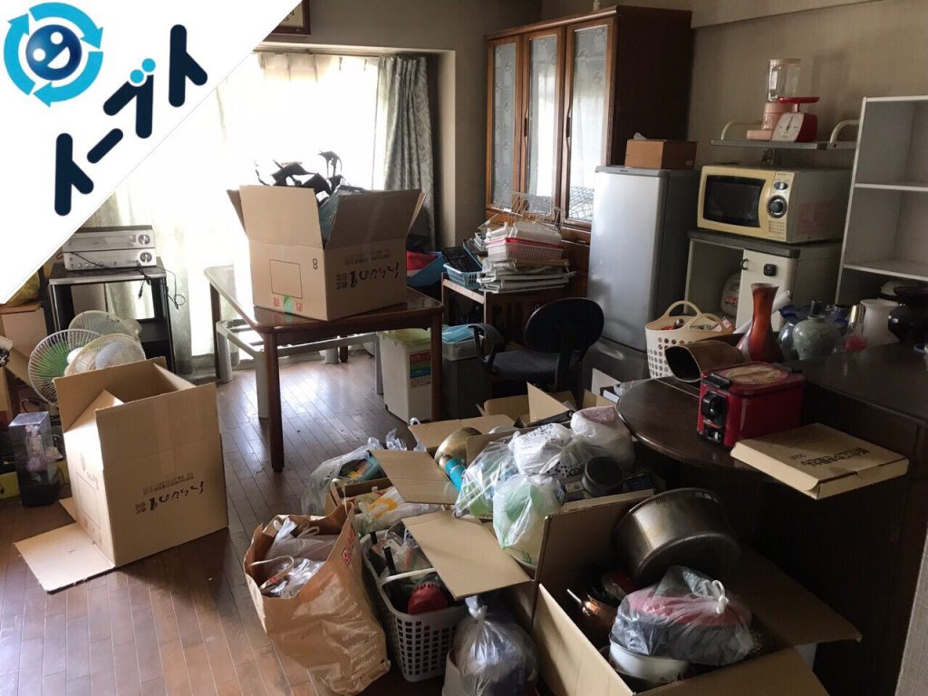 2018年6月3日大阪府池田市で食器棚やキッチン用品など片付けと粗大ゴミの不用品回収をしました。写真4