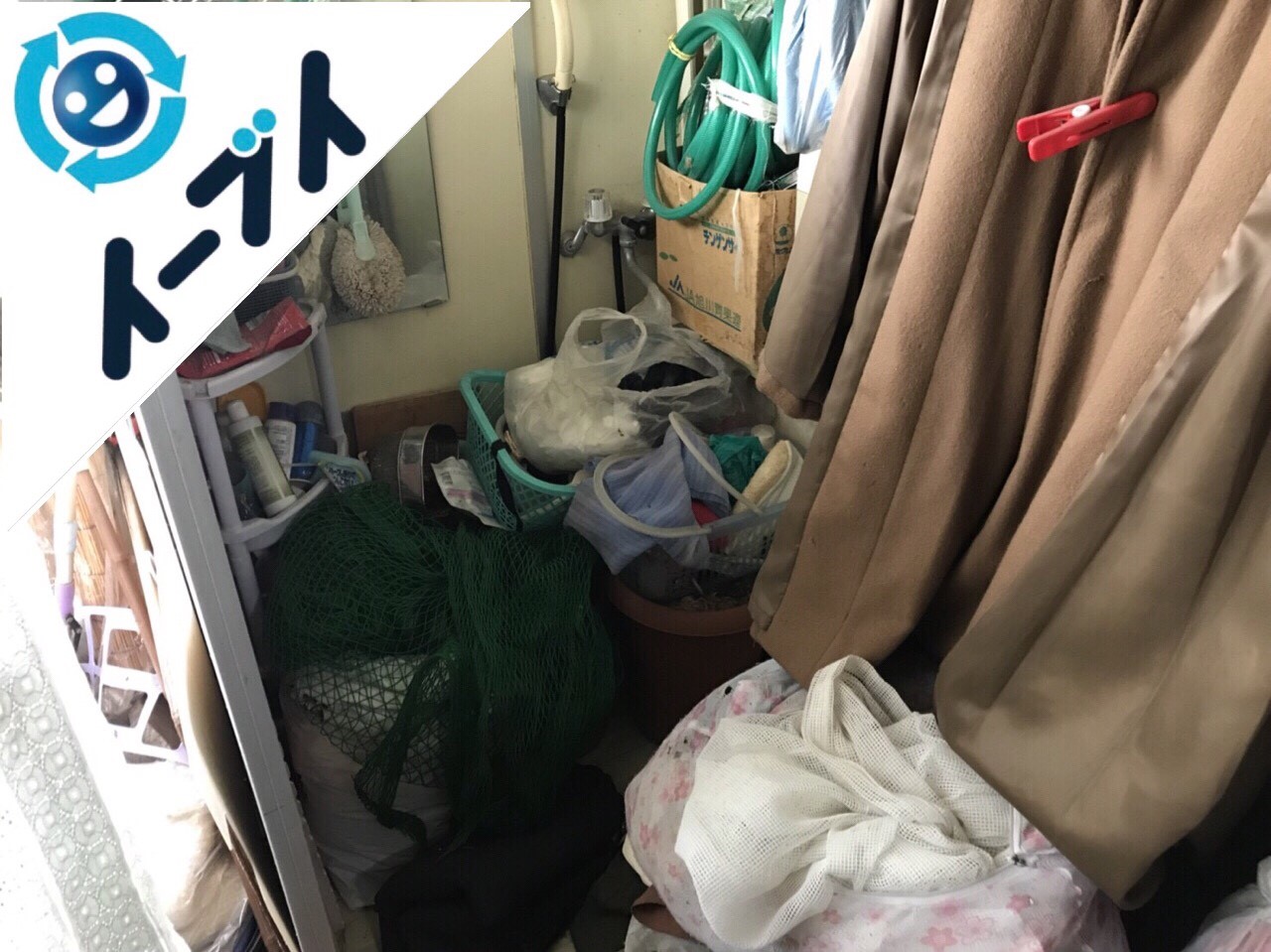 2018年7月6日大阪府寝屋川市でベランダの風呂釜の撤去や廃材などの不用品を片付け処分しました。写真4
