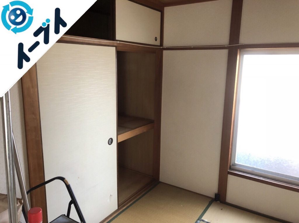 2018年7月4日大阪府八尾市で食器棚や押入れの不用品を片付け処分しました。写真1