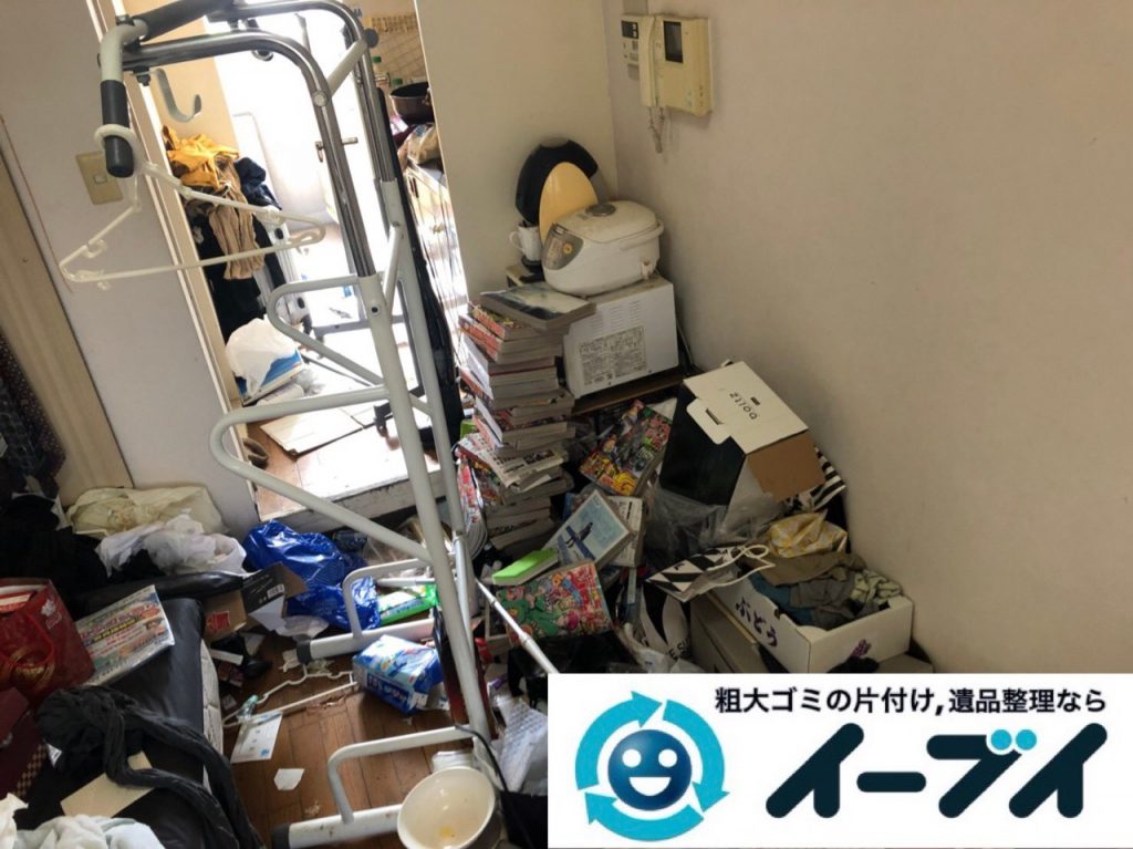 2018年11月23日大阪府東大阪市で退去に伴いゴミ屋敷の片付け生活用品など一式処分しました。写真2
