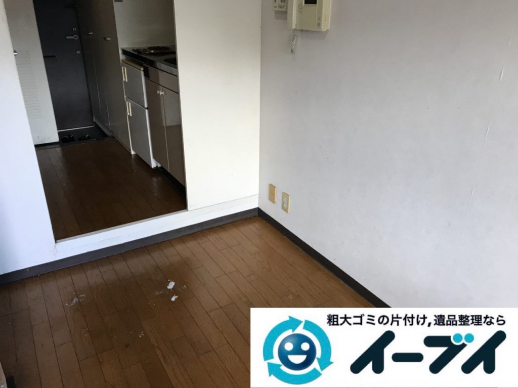 2018年11月23日大阪府東大阪市で退去に伴いゴミ屋敷の片付け生活用品など一式処分しました。写真1