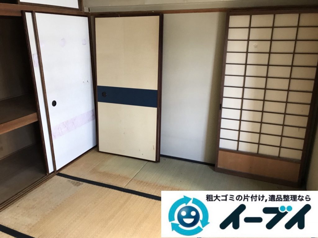2019年１月２７日大阪府大阪市東淀川区で婚礼家具から細かな生活用品まで全て不用品回収させていただきました。写真2