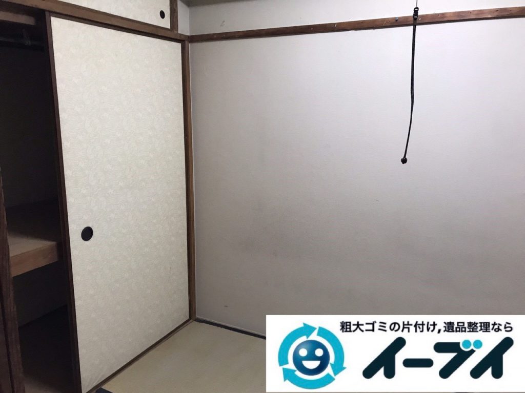 2019年１月１２日大阪府大阪市中央区でベッドの大型家具処分などの不用品回収。写真3