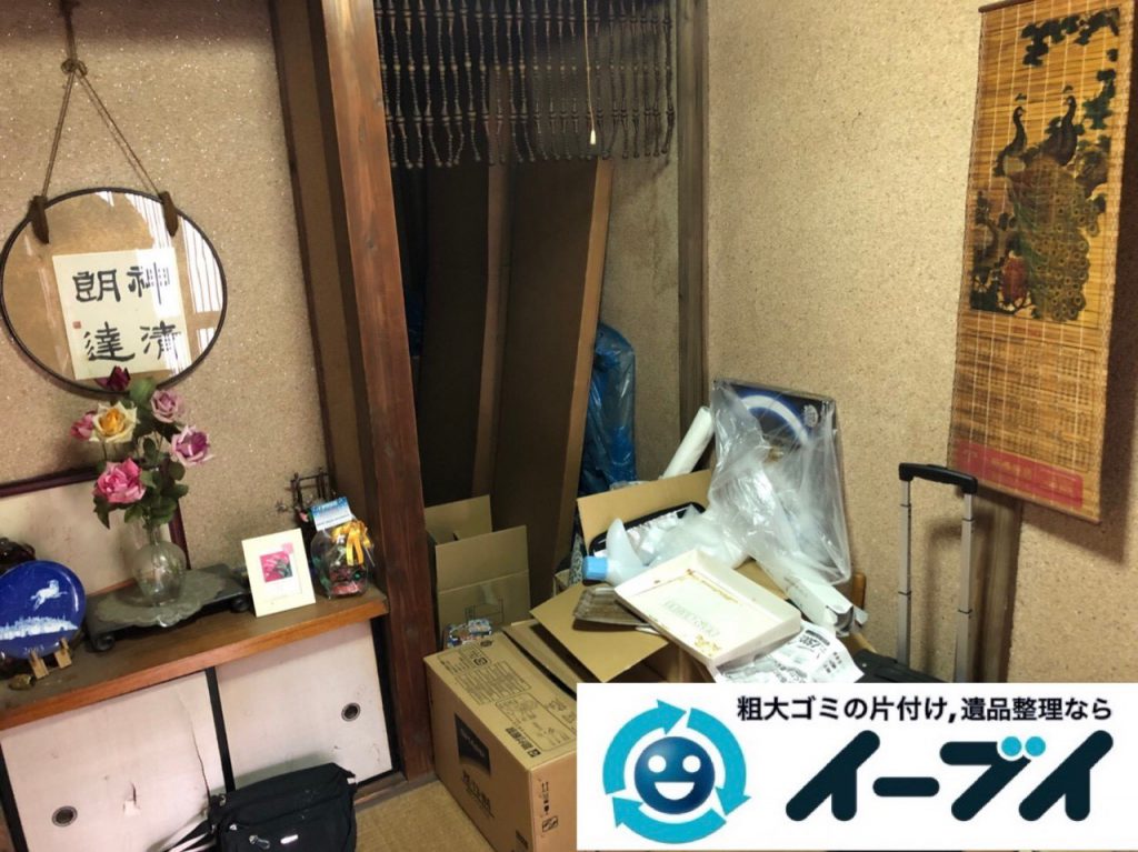 2018年12月29日大阪府大阪市鶴見区で実家の片付けで出た本などの不用品回収。写真4