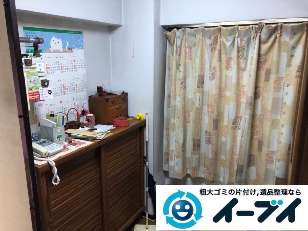 2018年12月13日大阪府大阪市福島区で転居に伴い食器棚や家電などの不用品回収。写真4