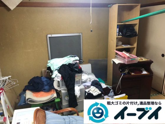 2019年2月12日大阪府忠岡町で箪笥や収納棚の家具処分をはじめ、お部屋の物を全処分させていただきました。写真4