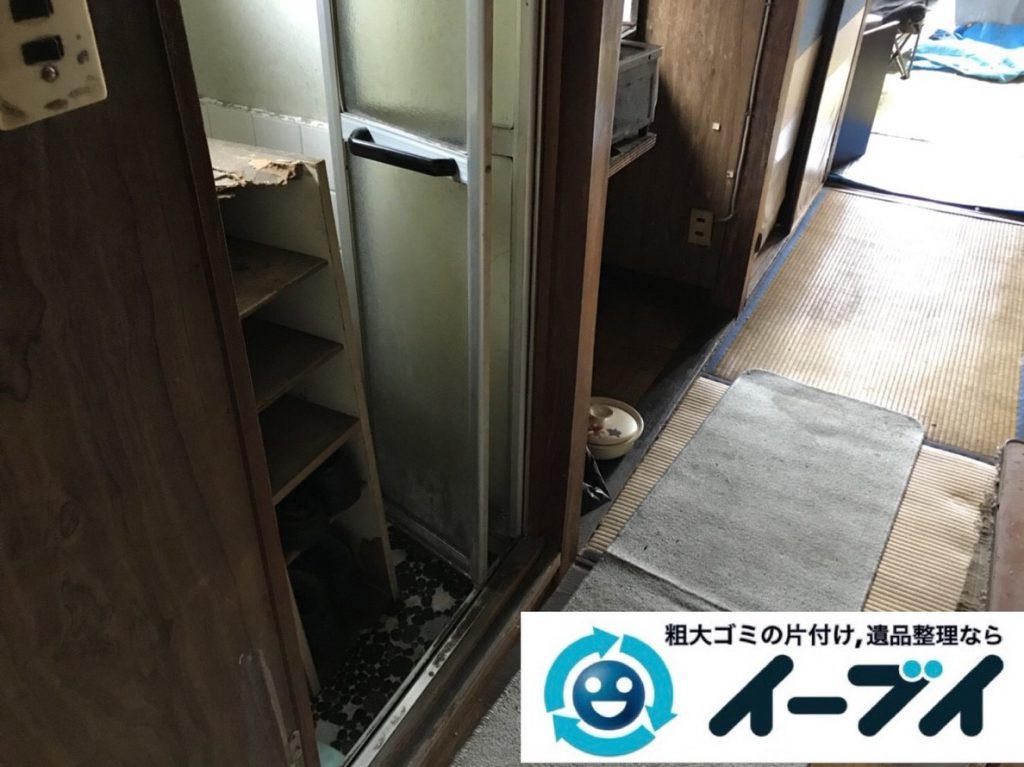 2019年2月22日大阪府泉佐野市で冷蔵庫の大型家電処分の不用品回収。写真1